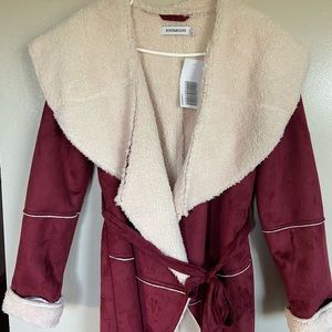 Faux fur, suede, Sherpa wrap